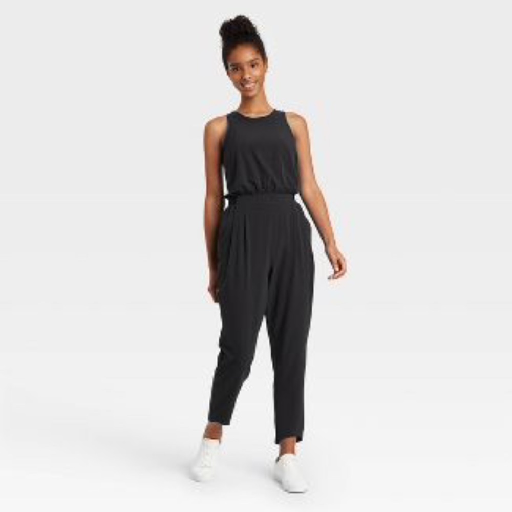 All in Motion Stretch Woven Sleeveless Jumpsuit